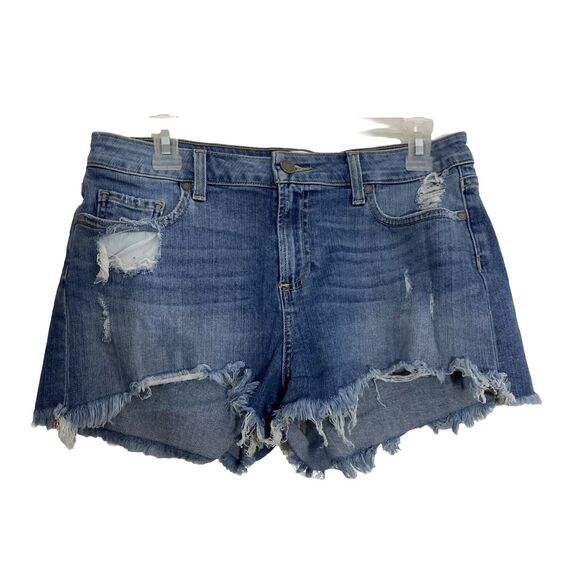 PAIGE Daryn Distressed Shorts Size 29 frayed Hem Soft Denim Comfort Designer - Picture 1 of 9